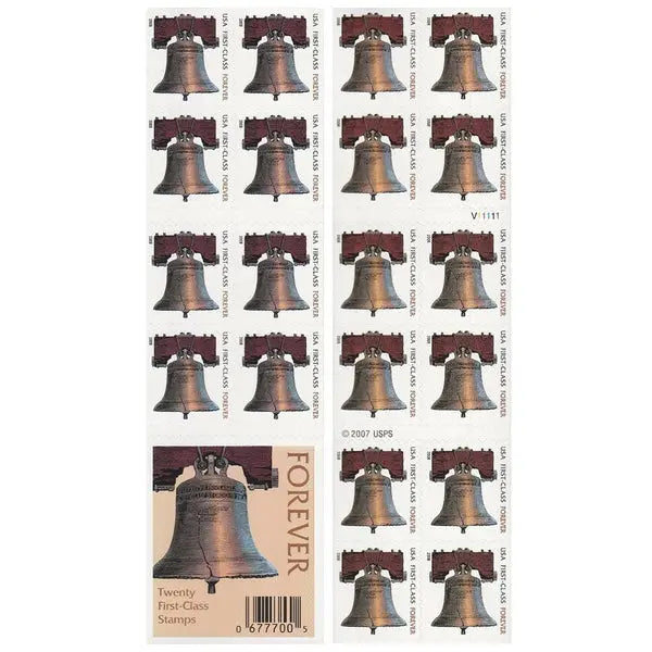 2008 usps liberty bell first class forever stamp Sheets of 20