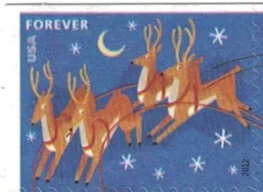 2012 USPS Santa Sleigh Forever Stamps Sheets of 20