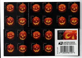 2016 USPS Jack-o-Lanterns Forever Stamp Sheets of 20