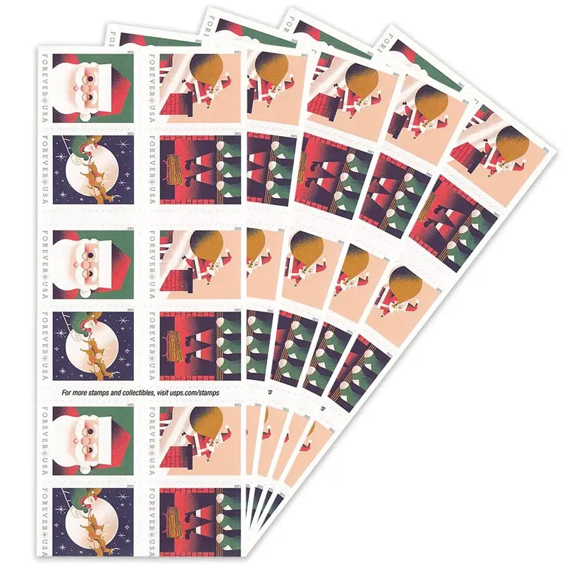 2021 USPS A Visit from St Nick Forever Stamp Sheets of 20
