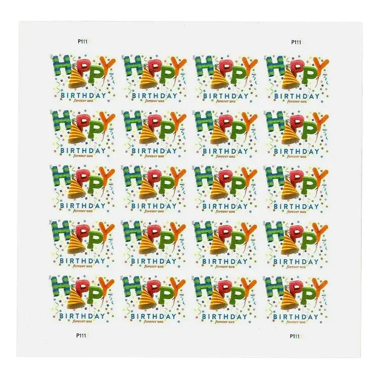 (2021) USPS Happy Birthday Forever Stamps Sheets of 20