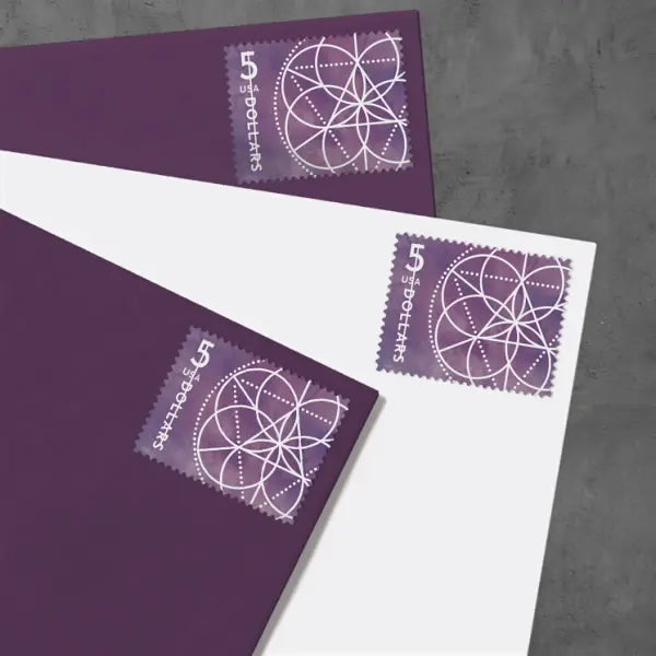 2022 US $5 Floral Geometry Stamp Sheets of 10