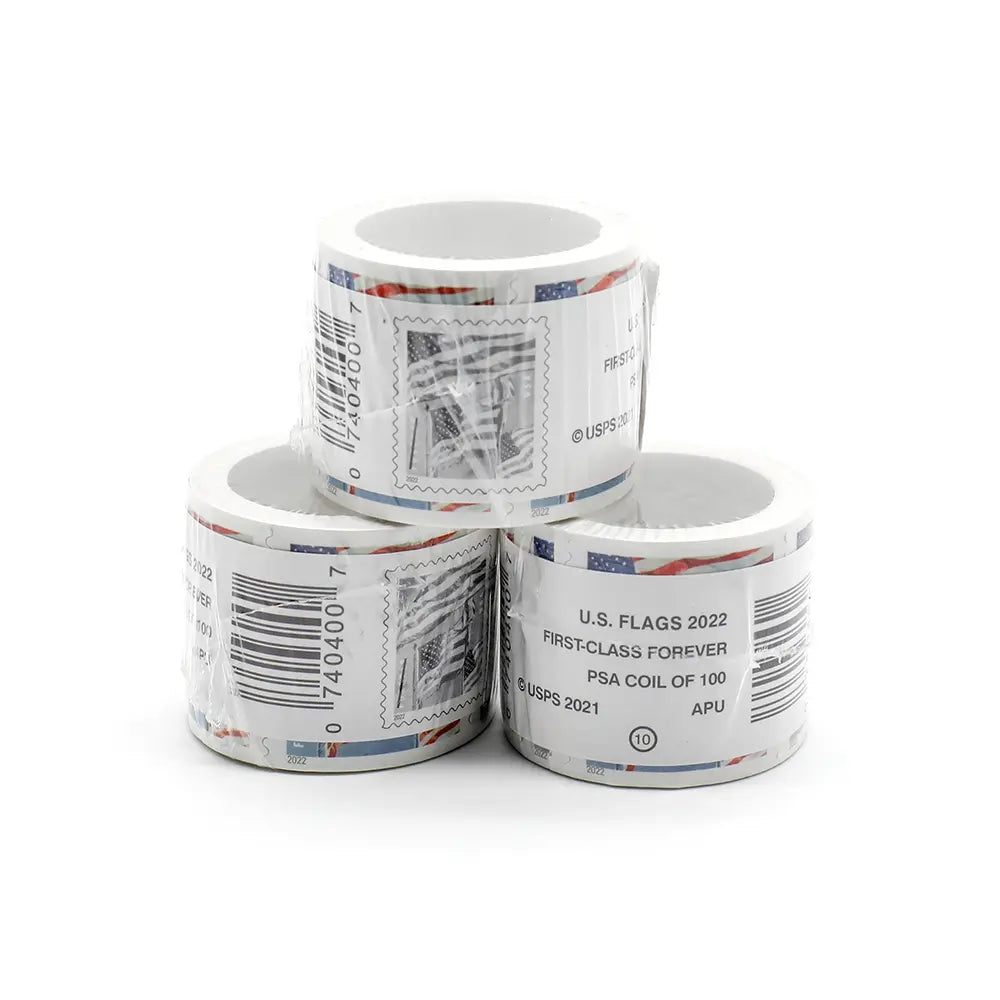 2022 USPS Forever American Flag roll of 100