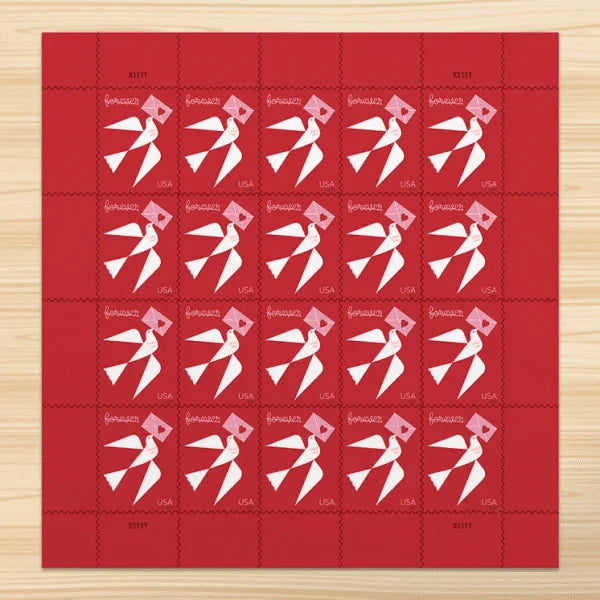 2024 usa carrier pigeon love stamps Sheets of 20