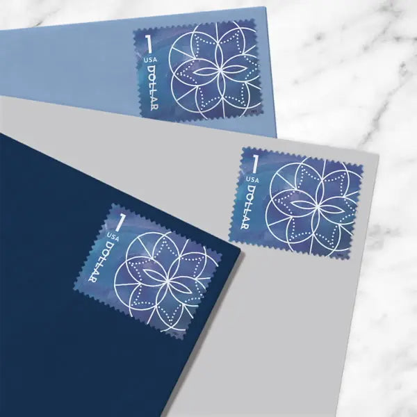 2024 $1 Floral Geometry Stamps Sheets of 10