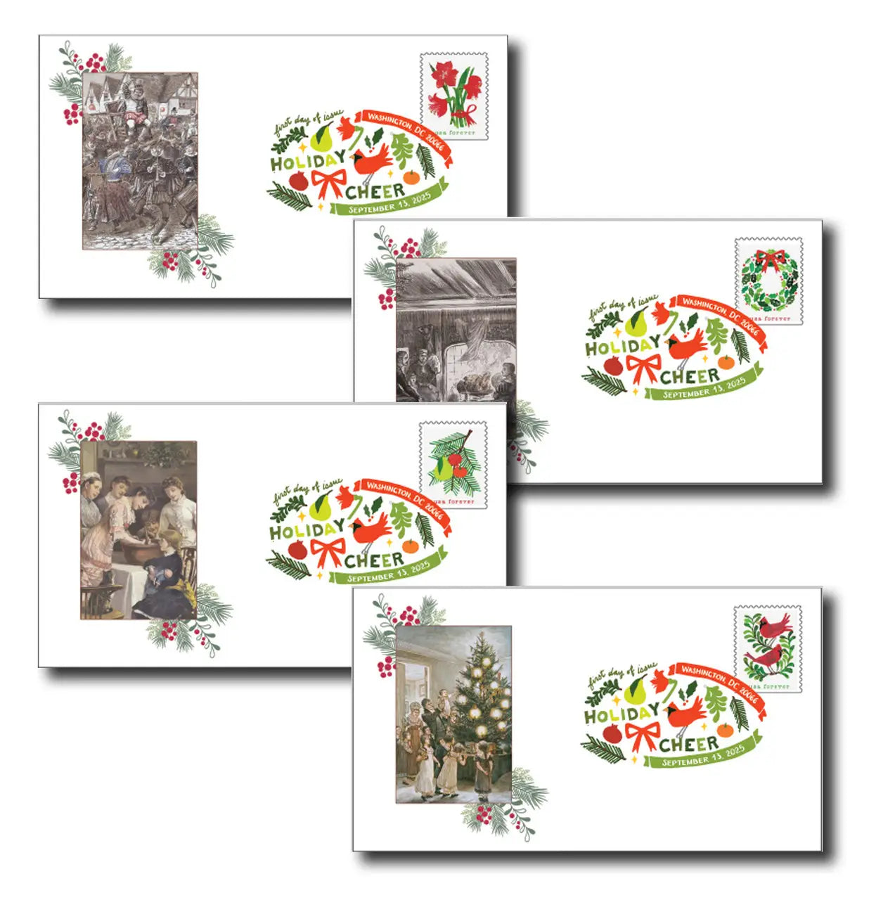 2025 Holiday Cheer stamps Sheets of 20