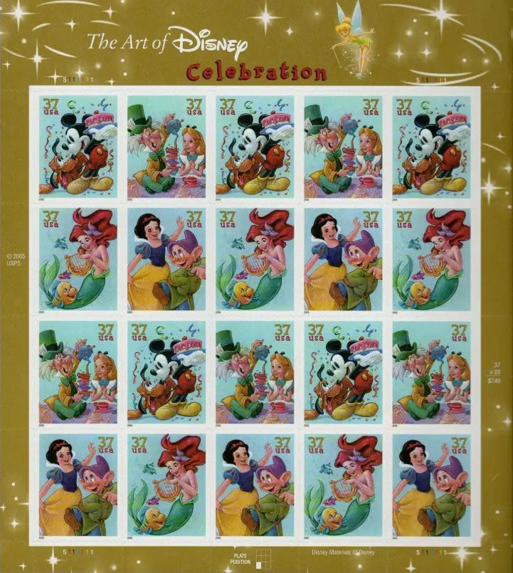 2005 DISNEY 37 Cent U.S.A. STAMPS Sheets of 20