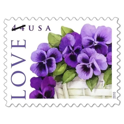 2010 USPS LOVE Pansies in a Basket Collectible Stamps Sheets of 20