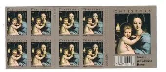 2011 USPS Raphael Madonna of the Candelabra Stamps Sheets of 20