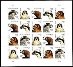 2012 USPS Birds of Prey 85 Cent Stamps Sheets of 20