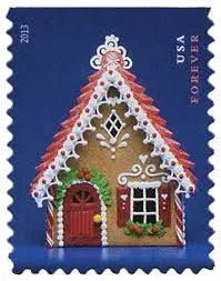 2013 USPS Gingerbread Houses Forever Stamp Sheets of 20