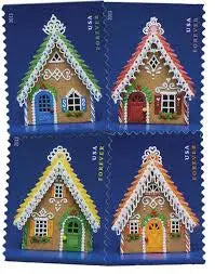 2013 USPS Gingerbread Houses Forever Stamp Sheets of 20
