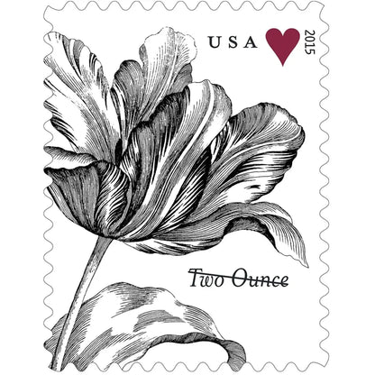 2015  Vintage  Tulip  Pane  Postage  Wedding  Stamps Sheets of 20
