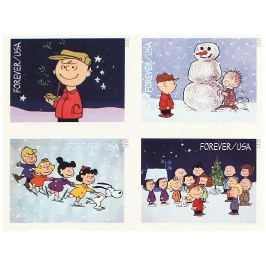 2015 USPS Charlie Brown Xmas Forever Stamps Sheets of 20