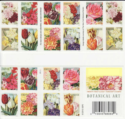 2016 USPS Botanical Art Forever Stamp Sheets of 20