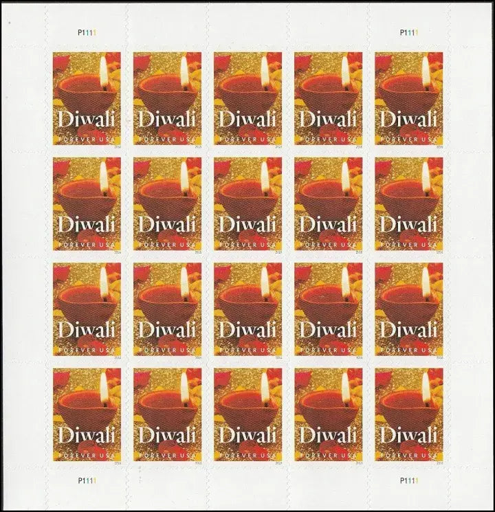 2016  USPS  Diwali  Celebration First  Class  Postage  Stamps Sheets of 20