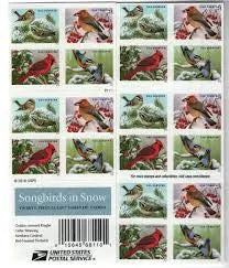 2016 USPS Songbirds in Snow Forever Stamp Sheets of 20