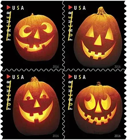 2016 USPS Jack-o-Lanterns Forever Stamp Sheets of 20
