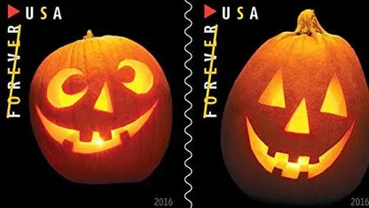 2016 USPS Jack-o-Lanterns Forever Stamp Sheets of 20
