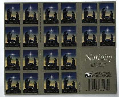 2016 USPS Nativity Forever Stamp Sheets of 20