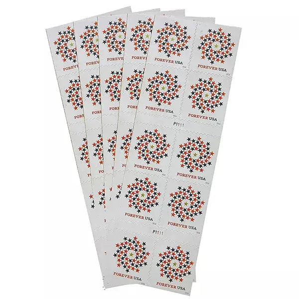 2016 USPS Stars Red Blue Forever Stamp Sheets of 10
