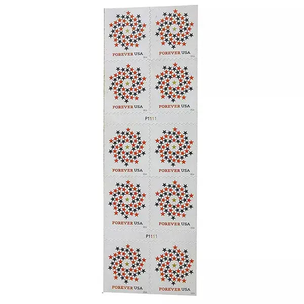 2016 USPS Stars Red Blue Forever Stamp Sheets of 10