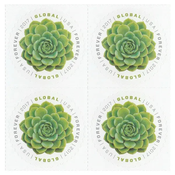 2017 USPS Global Green Succulent Forever Stamp Sheets of 10