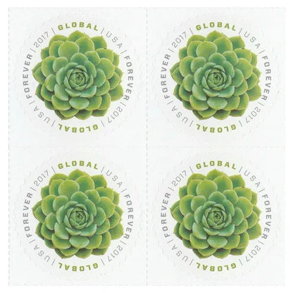 2017 USPS Global Green Succulent Forever Stamp Sheets of 10