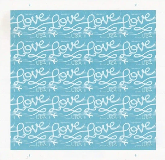 2017 love skywriting stamps Sheets of 20