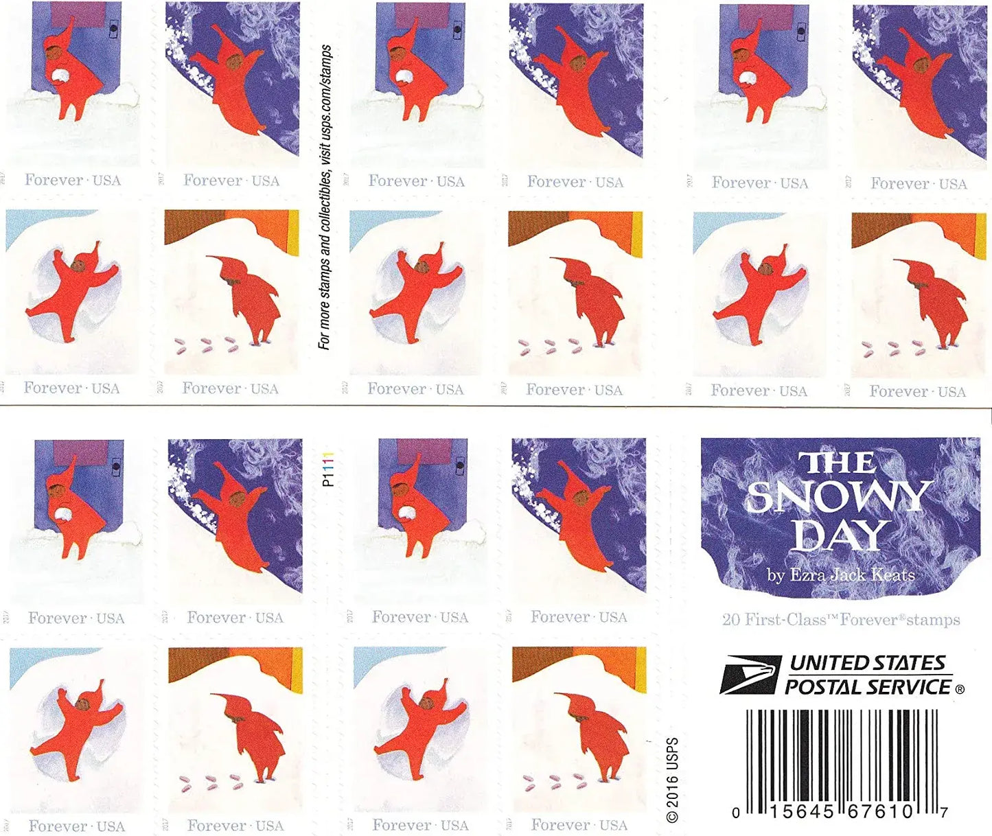 2017 usps snowy day stamp Sheets of 20