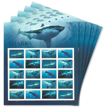 2017  usps  shark  stamps Sheets of 20
