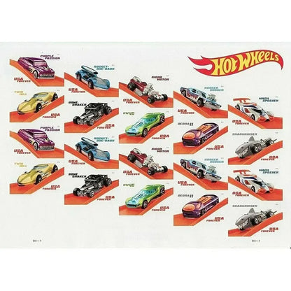 2018  usps  hot  wheels  stamps Sheets of 20