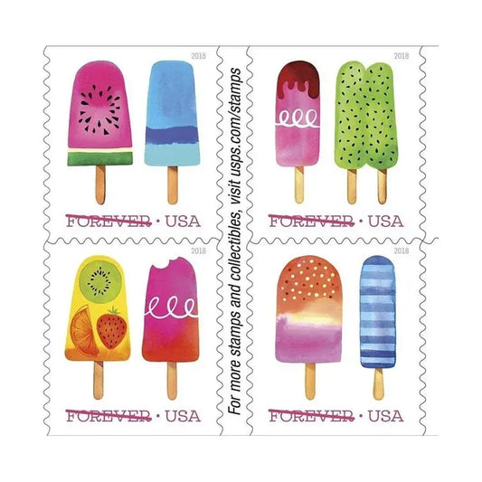 2018 USPS Ice Cream Self Forever Stamp Sheets of 20