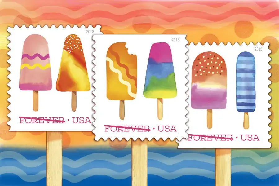 2018 USPS Ice Cream Self Forever Stamp Sheets of 20