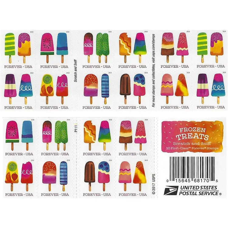 2018 USPS Ice Cream Self Forever Stamp Sheets of 20