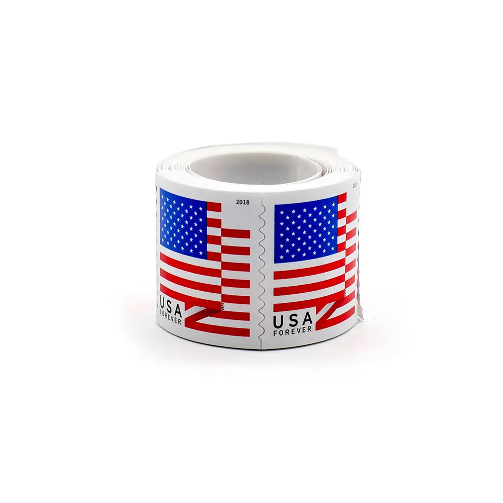 2018 USPS Forever American Flag roll of 100