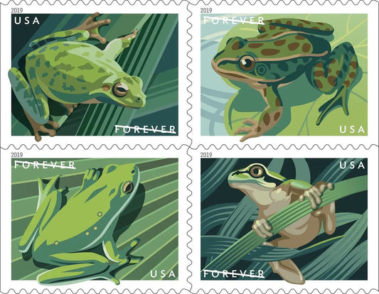 2019 USPS Frogs Forever Stamp Sheets of 20