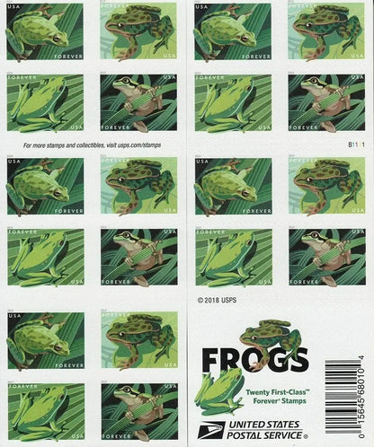 2019 USPS Frogs Forever Stamp Sheets of 20
