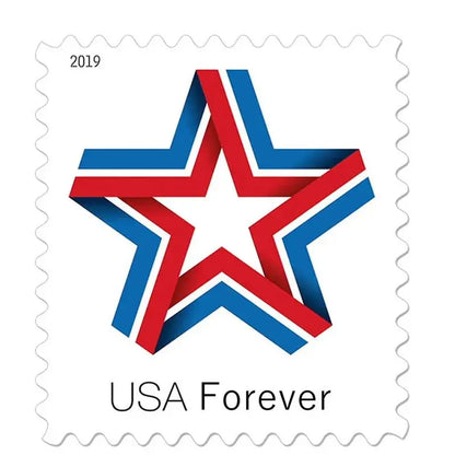 2019 USPS Star Ribbon Forever Stamp Sheets of 20
