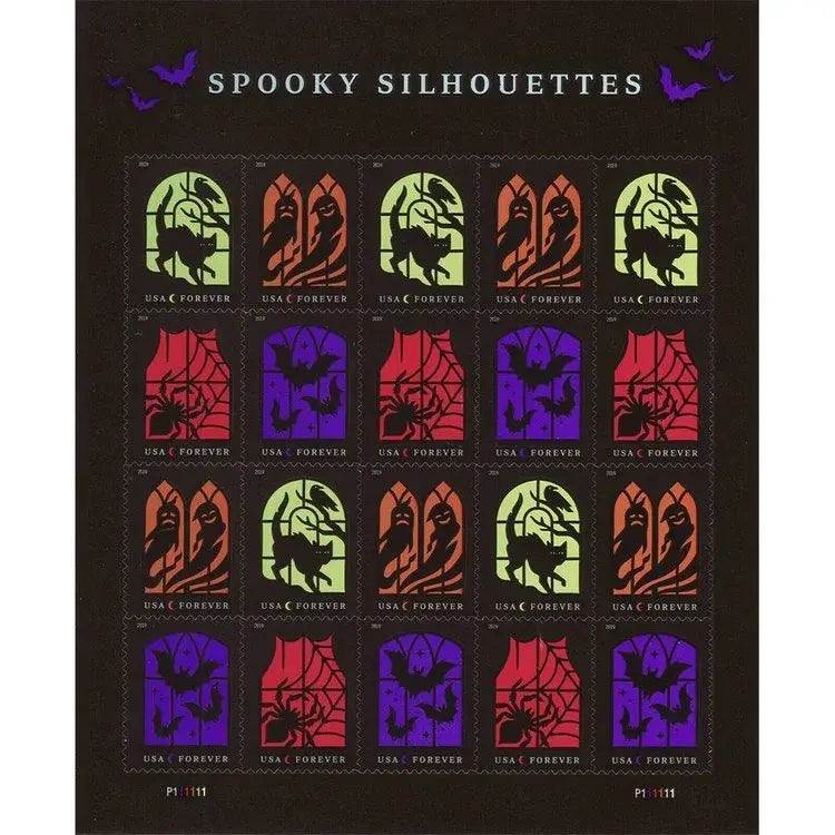 2019  US  Spooky  Silhouettes  Forever  Stamps Sheets of 20