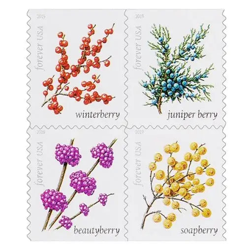 2019 USPS Winter Berries Forever Stamps Sheets of 20