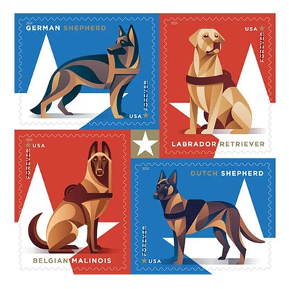 2019 USPS Military Working Dogs Forever Stamps Sheets of 20