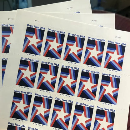 2020  USPS  Drug  Free  USA  First  Class  Forever  Stamps Sheets of 20