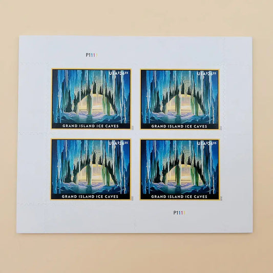 2020  us  grand  island  ice  caves  stamps Sheets of 4