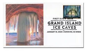 2020  us  grand  island  ice  caves  stamps Sheets of 4