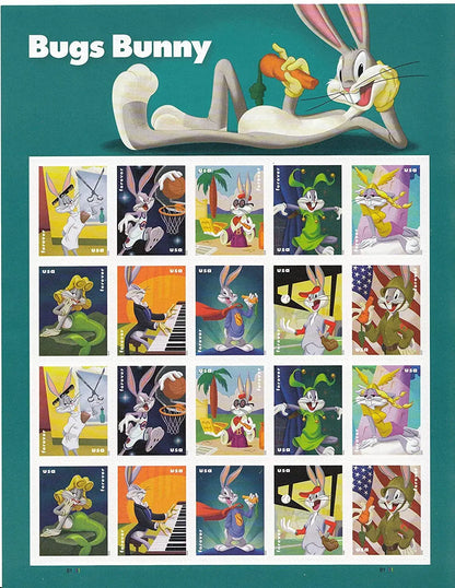 2020 USPS Bugs Bunny Forever Stamp Sheets of 20