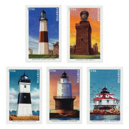 2021 USPS Mid Atlantic Lighthouses Forever Stamp Sheets of 20