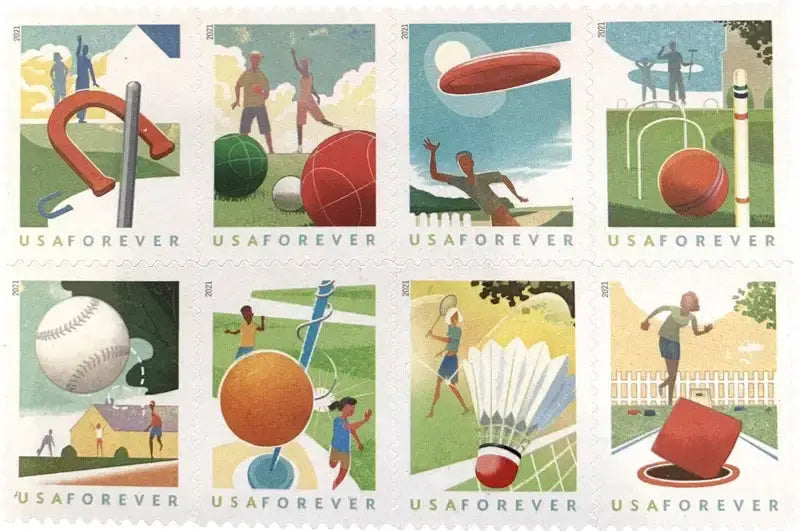 2021 USPS Backyard Games Forever Stamp Sheets of 16