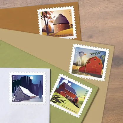 2021 usps barns postcard stamp Sheets of 20