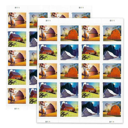 2021 usps barns postcard stamp Sheets of 20